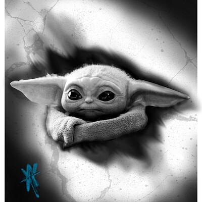 Tattoo of Baby Yoda